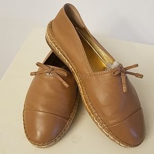 Prada Napa Leather Bow Espadrilles Flats